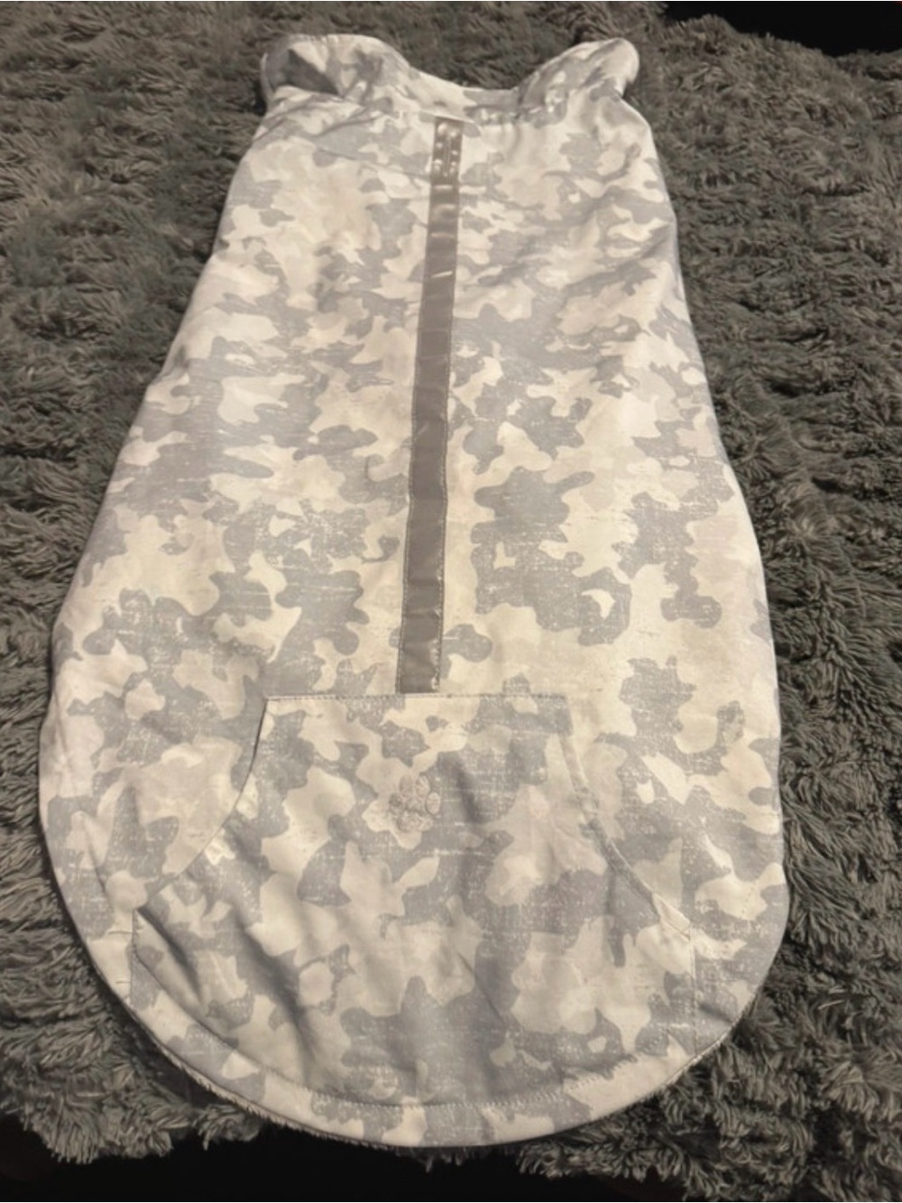 Dog winter coat Grey Camo-